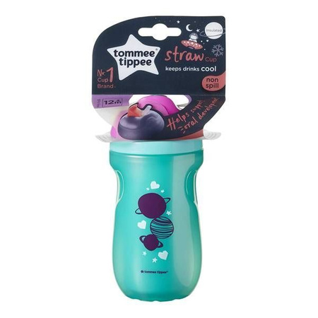 470249 BIDON SŁOMKA GIRL 260 ML. 12 + Tommee Tippee